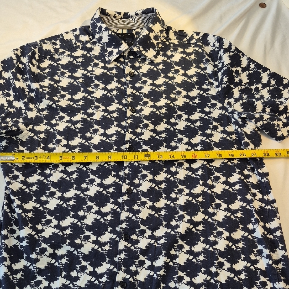 Ted Baker London Mens Short Sleeve  Black and White Button Down Shirt RN95229 - Picture 4 of 12
